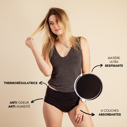 5 Céleste respirantes noires + 5 Céleste respirantes beiges (taille haute)